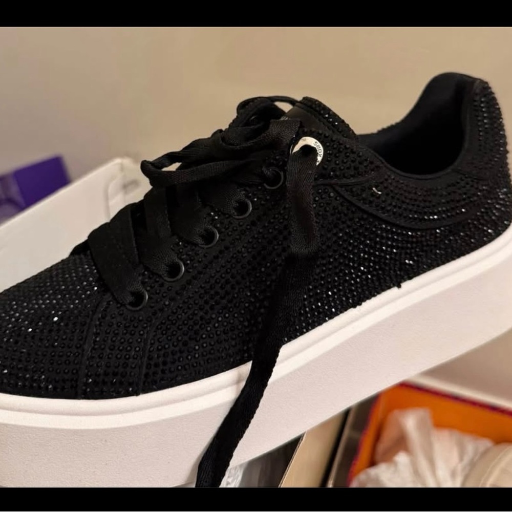 Michael Kors Black Rhinestone Sneakers